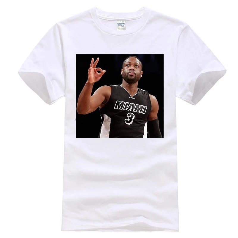 Dwyane Wade 3 футболка баскетбольная для мужчин 100% хлопок to sign с Chicago |