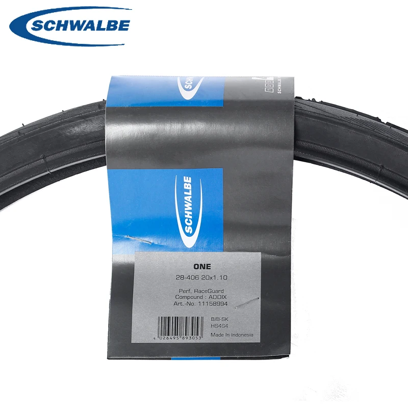 Schwalbe ONE-Folding Bicycle Tire Steel Wire Yellow Edge Outer Tire 451 Durano 20*1.10 20*1-1/8 20 in 406 Steel Wire