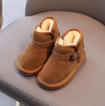 

Winter Kids Fashion Snow Boots Thick Child Cotton Shoes Warm Plush Soft Bottom Girls Short Boots Ski Boot Baby Toddler Boots