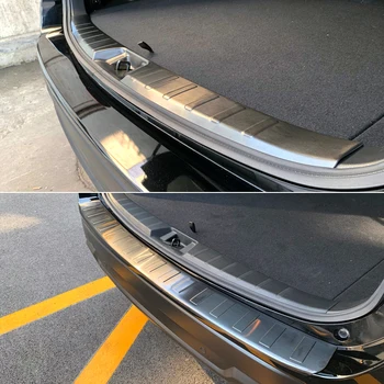 

For Subaru Forester 2019 Stainless Steel Inner + Outer Rear Bumper Guard Plate Trim 2pcs