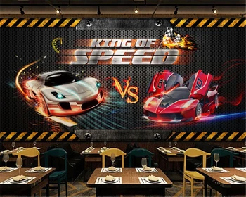 

beibehang Custom size 3D photo Fashion trend original hand-painted car graffiti bar KTV mural background wall behang wallpaper