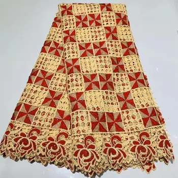

Madison Latest Guipure Lace Embroidery African Lace Fabric with Stones High Quality Cord Lace Fabric for Nigerian Party