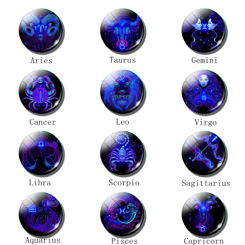 12 Zodiac Sign Keychain Sphere Ball Crystal Key Rings Scorpio Leo Aries Constellation Birthday Gift for Women and Mens - Image 5