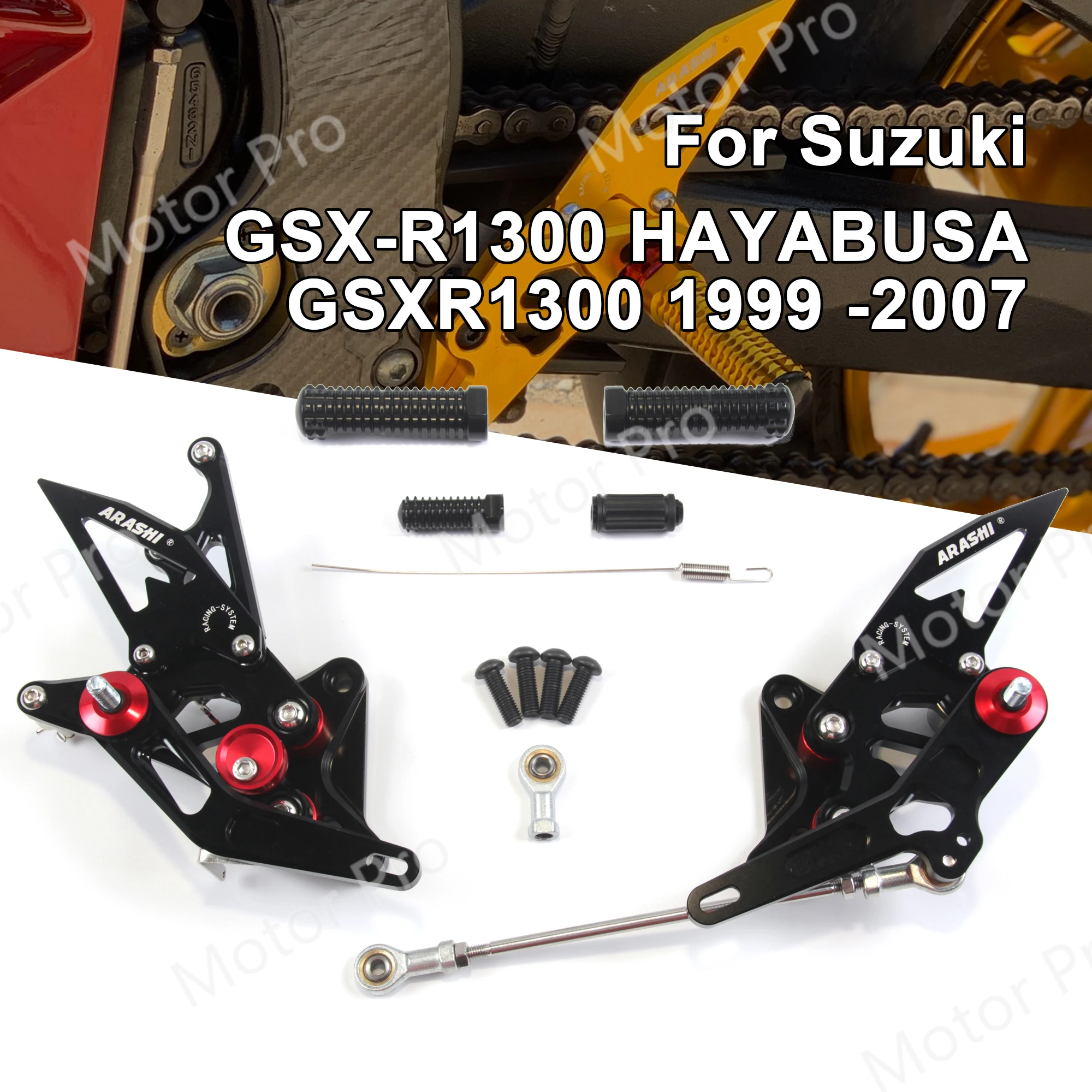 Регулируемые ножки для SUZUKI GSXR 1300 1999 2007 аксессуары мотоциклов Peg Rearset GSX R GSXR1300