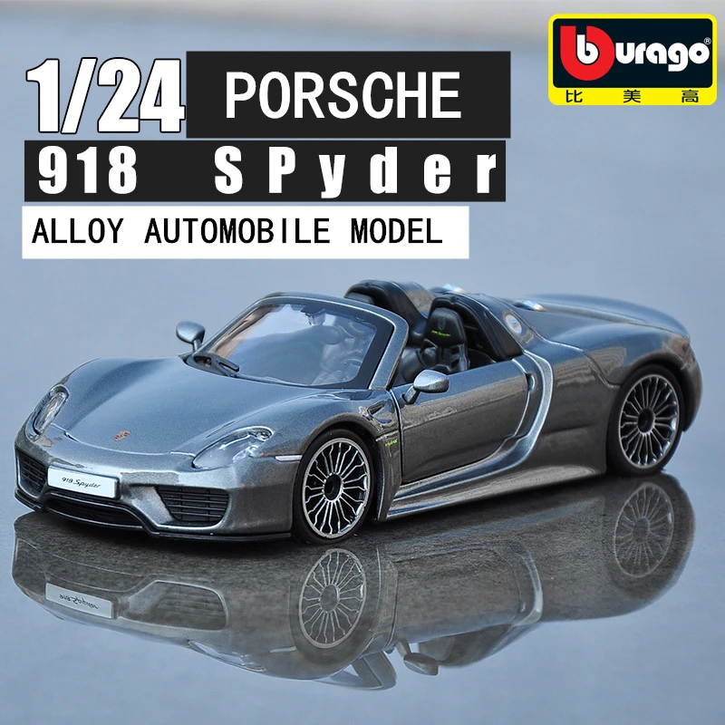 Bburago 1:24 Porsche 718 Roadster имитация сплава Модель автомобиля моделирование автомобиля украшение коллекция Подарочная игрушка - Color: 918