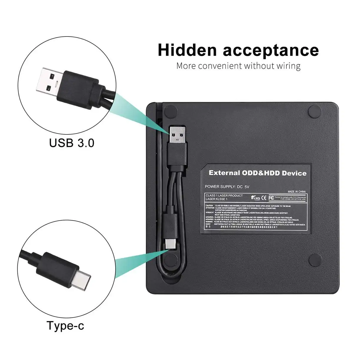 USB 3,0 type-C высокоскоростной внешний CD/DVD привод горелки полированный для Mac/Windows 10/ноутбук/ПК оптический привод плеер писатель