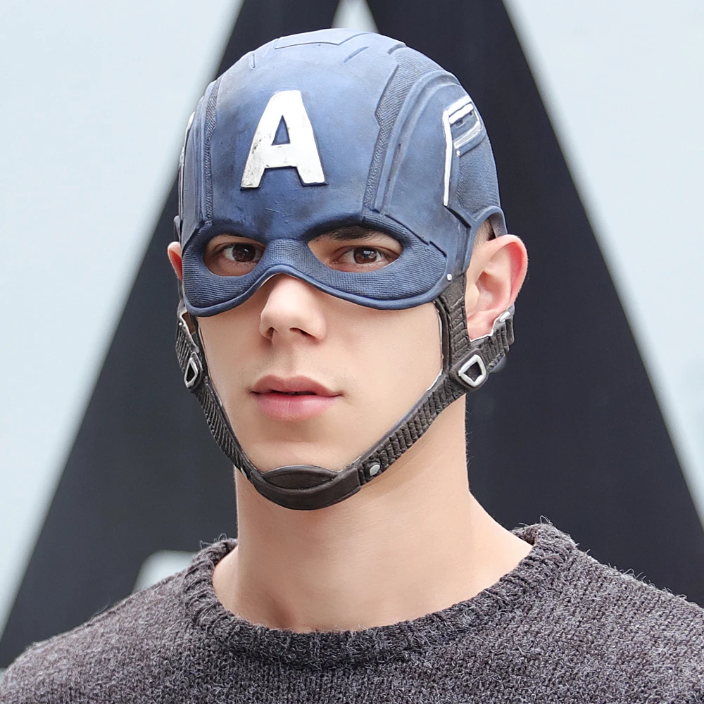 Фильм Капитан Америка 3 гражданская война Капитан Америка Маска Косплей Стивен Роджерс супергерой латексный Шлем Хэллоуин маска для