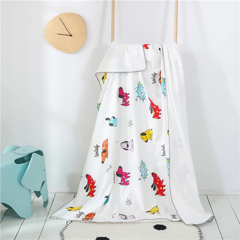 A1-S-80X110cm Двустороннее детское одеяло для пеленания новорожденных детей, теплое мягкое Флисовое одеяло, комплект постельного белья, Хлопковое одеяло, офисное одеяло до колен - Цвет: A1-S-80X110cm