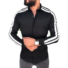 Осенне-зимние мужские рубашки с отложным воротником и длинными рукавами, черные, красные, белые тонкие элегантные Молодежные мужские рубашки для работы, свадьбы строгие рубашки