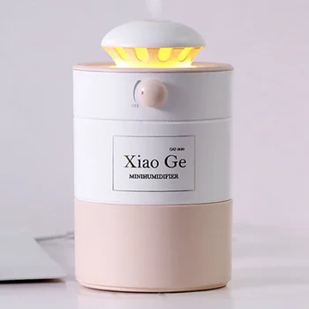 

500ml Humidifier Stepless Adjustment Air Humidifier Warm Light USB Diffuser Large Capacity Desktop Air Purifier