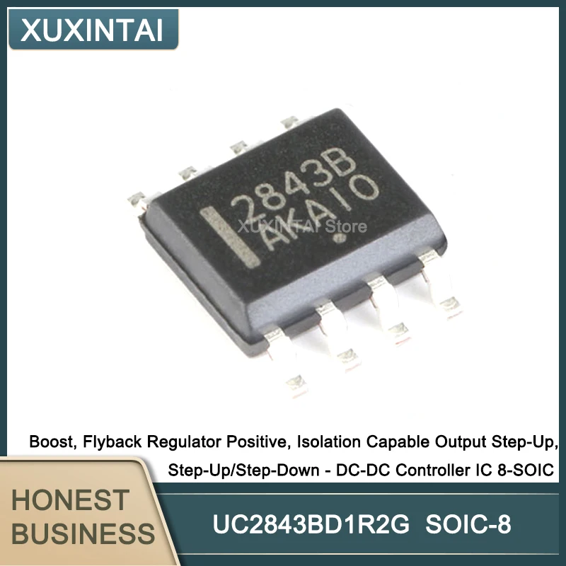 100pcs/lot Uc2843bd1r2g Boost, Flyback Regulator Positive, Isolation