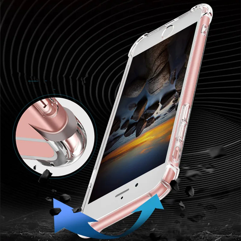 Прозрачный силиконовый мягкий чехол из ТПУ для 7 7Plus 8 Plus X XS MAX XR прозрачный