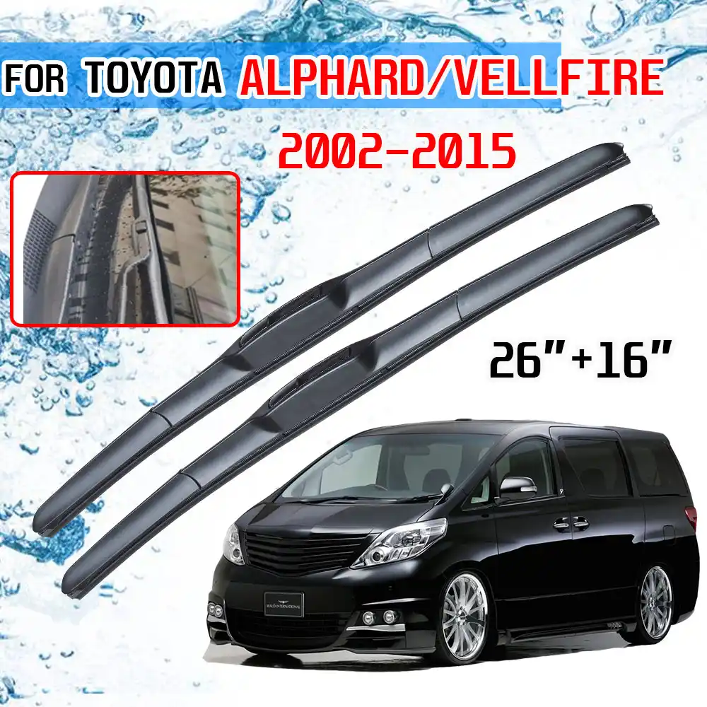 トヨタアルファード用トヨタヴェルファイア10 02 15 Ah10 Ahアクセサリーフロントガラスフロントforワイパー車03 04 14 Windscreen Wipers Aliexpress