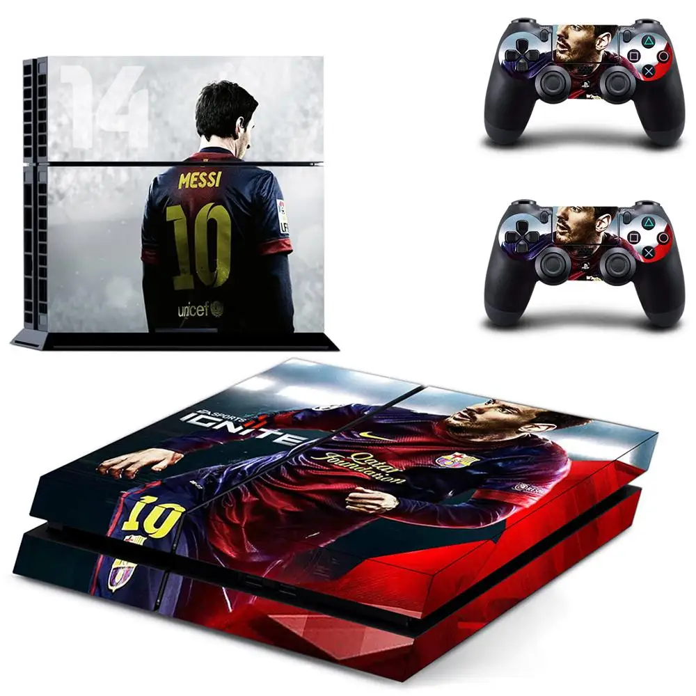 Lionel Messi PS 4 стикер s PS4 Виниловая наклейка для кожи Play station 4 Pegatinas Adesivo для консоли playstation 4 и 2 контроллера - Цвет: DPTM0535