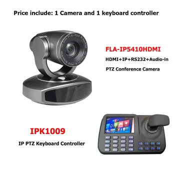 

Video Conference PTZ 1080P60 10x Zoom HDMI IP Camera Keyboard Controller for Huddle / Medium Room