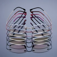 Magnetic Reading Glasses Presbyopic Eyeglasses Ultralight Rimless Memory Titanium Eyewear for Men Women Strength +1.0~+4.0