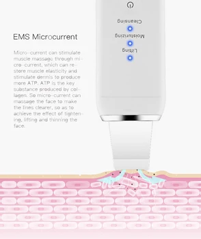 

Ultrasonic Face Skin Scrubber Facial Cleaner Skin Lifting Face Blackhead Removal Exfoliating Pore Cleaner Machine Rechargeable