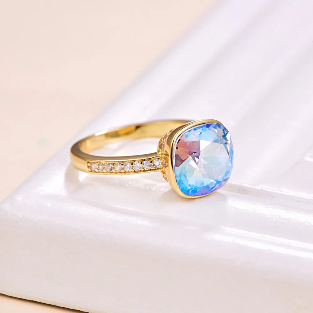 Роскошные кольца Malanda с кристаллами SWAROVSKI для женщин, Новые Модные Элегантные кольца для свадебной вечеринки, ювелирные аксессуары, подарок для мамы и девочки