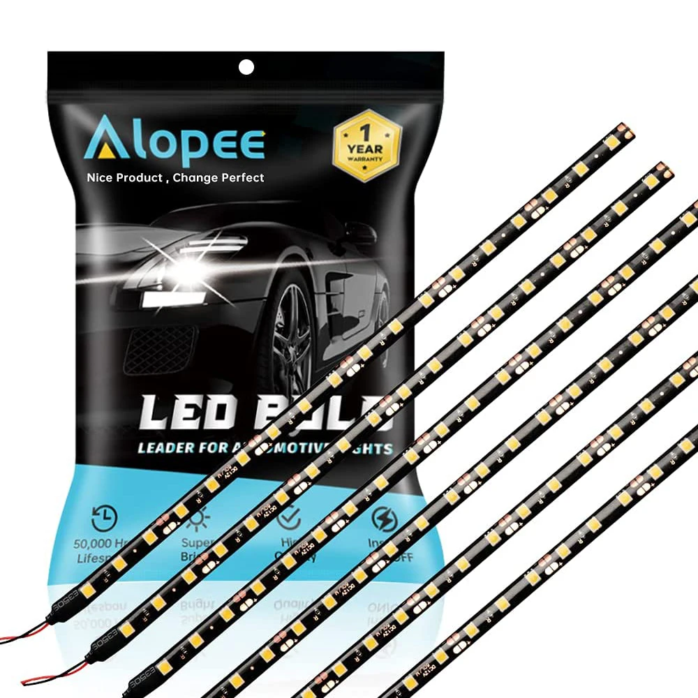 6-Pack 30CM 11.8 Blue 5050 18SMD LED DC 12V Waterproof Strip Underbody Light for Motorcycles Boat Atmosphere Decoration Light Connectable Flexible Strip ALOPEE 