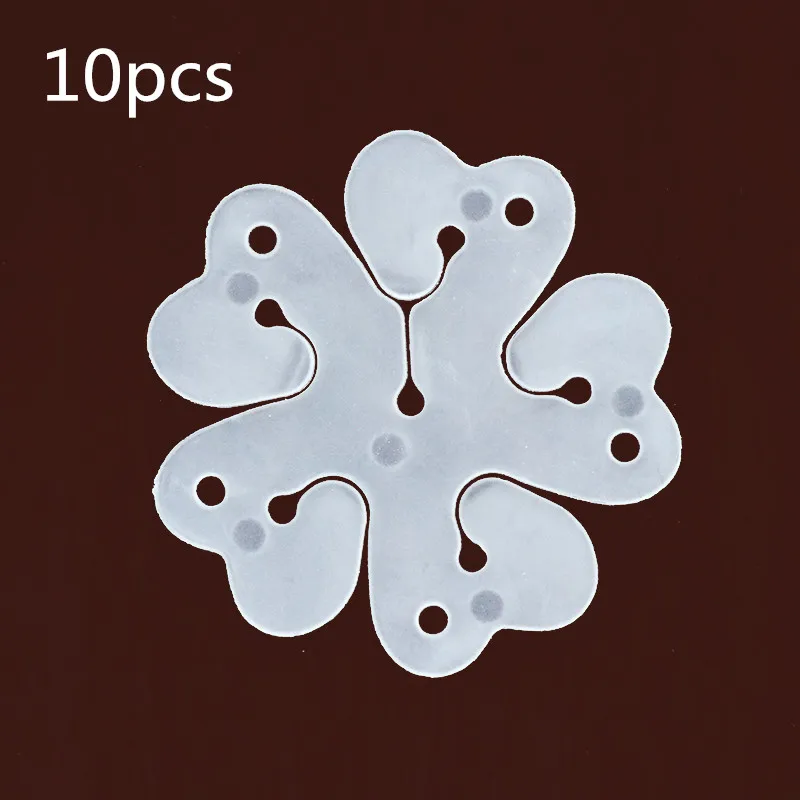 10pcs Новинка, 10 шт./100 шт., Цветочные шары, декоративные аксессуары, зажим сливы, практичный, для дня рождения, свадьбы, вечеринки, пластиковый зажим, шары - Цвет: 10pcs