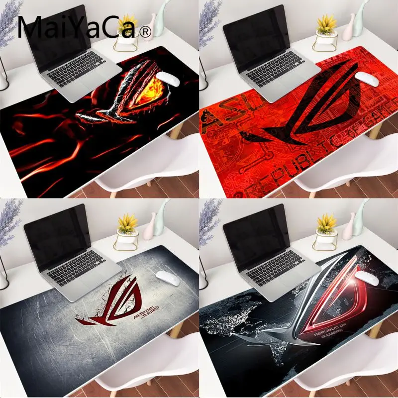 

MaiYaCa 80x40cm Large ASUS Gaming Mousepad Republic Of Gamers Keyboard Pad Locking Edge Rubber Laptop Notebook Desk Mat