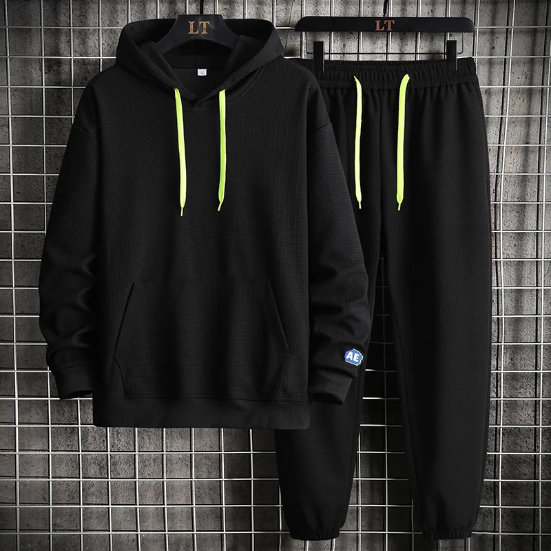OEIN Lässige Männer Mit Kapuze Sweatshirt Outfit Herbst Herren Sets Sportswear 2021 Männlichen Hoodie + Hosen 2PCS Jogging_voghion.com
