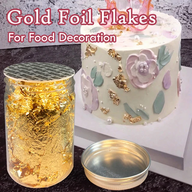 2g Gold Foil Edible Gold Leaf Sheets For Cake Decoration Steak Real Gold  Paper Gold Flake Cooking Drink Food Dessert Gold Leaf - AliExpress