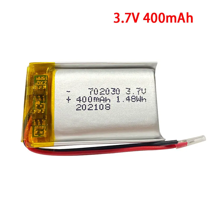 3.7V 702030 400mAh lithium polymer rechargeable battery for DIY MP3 GPS PSP DVR toys remote control drone beauty instrument | Электроника