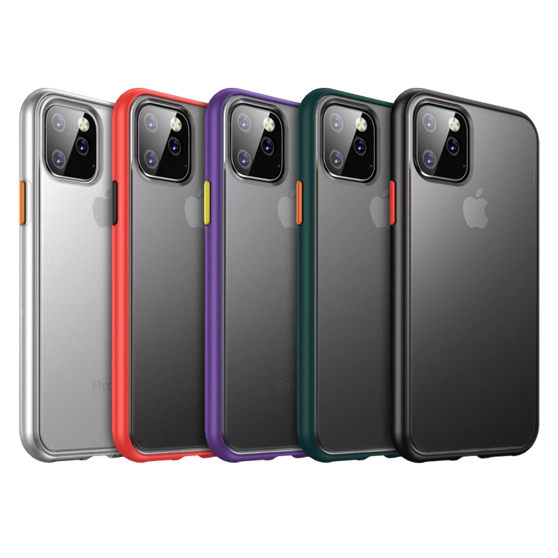 Для Apple iPhone 11 Pro Max чехол, ударопрочный чехол, военный класс, просвечивающий матовый чехол с мягкими краями