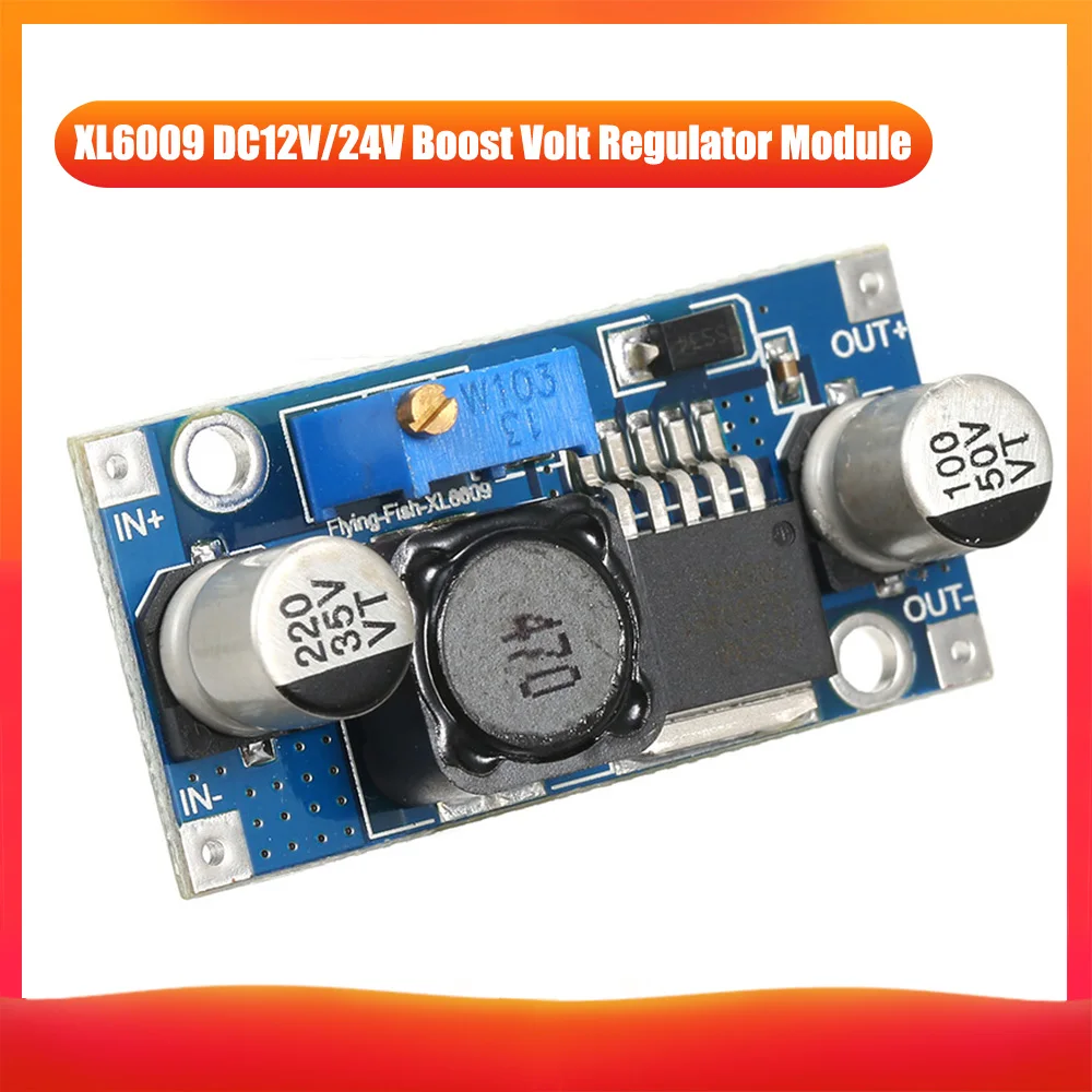 

Voltage Regulator Module Adjustable Automatic Converter Step Up Boost Module DC 5V 6V 9V 12V Convert Into 24V Integrated Circuit