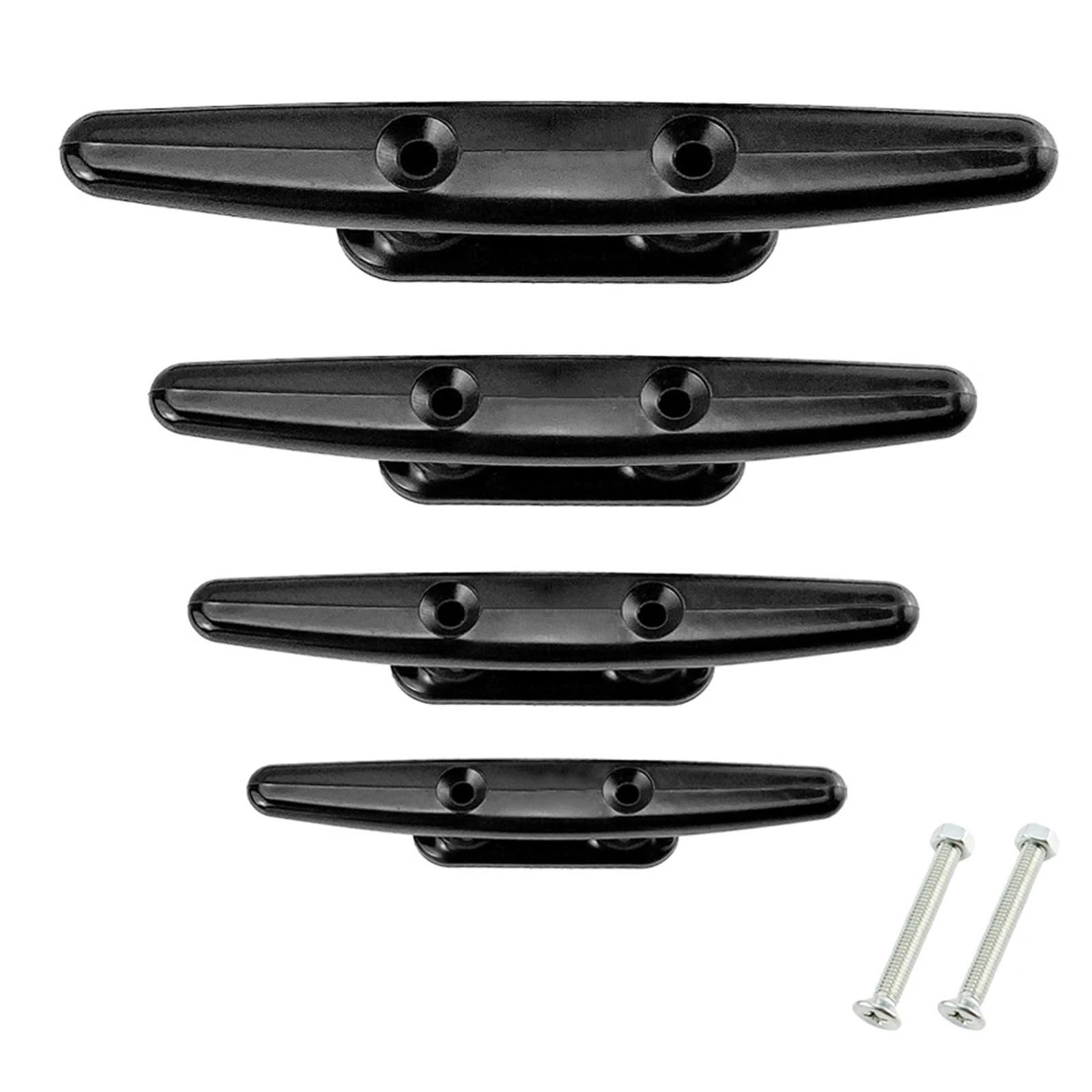 1Pc 4/5/6/8inch Black Nylon Low Flat Cleats Open Base Cleat Kayak Canoe