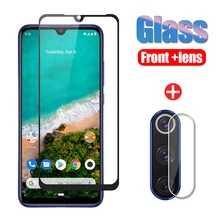 2 in 1 Tempered Glass for Xiaomi Mi A3 Screen Protector Protective Glass for Mi A3 Glas Camera Lens Film xiomi MiA3 xiaomiA3