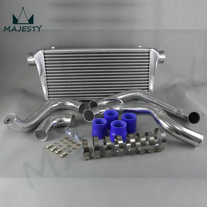 Intercooler + Kit de tubería para NISSAN, Intercooler, color negro