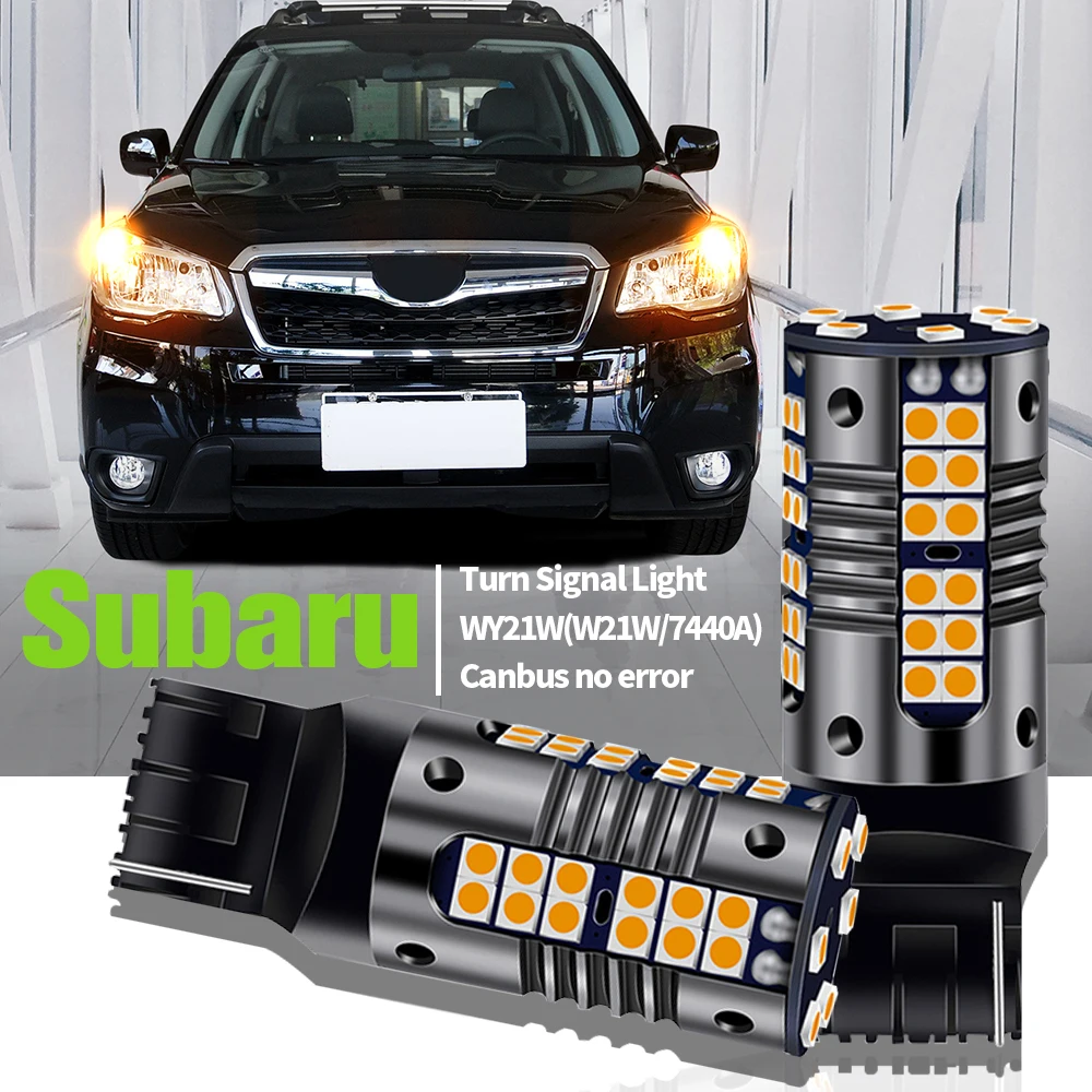 2pcs LED Turn Signal Light Blub Lamp WY21W T20 7440A Canbus For Subaru BRZ Forester Impreza Legacy Levorg Outback Trezia XV | Автомобили и