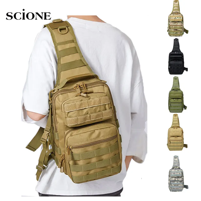 Tactical Chest Backpack Military Bag Hunting Fishing Bags Camping Hiking Army Backpacks Molle Shoulder Men Tas XA65+A | Спорт и
