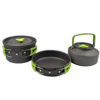 

Ultra-light Aluminum Alloy Camping Cookware Utensils Outdoor Cooking Teapot Picnic Tableware Kettle Pot Frying Pan