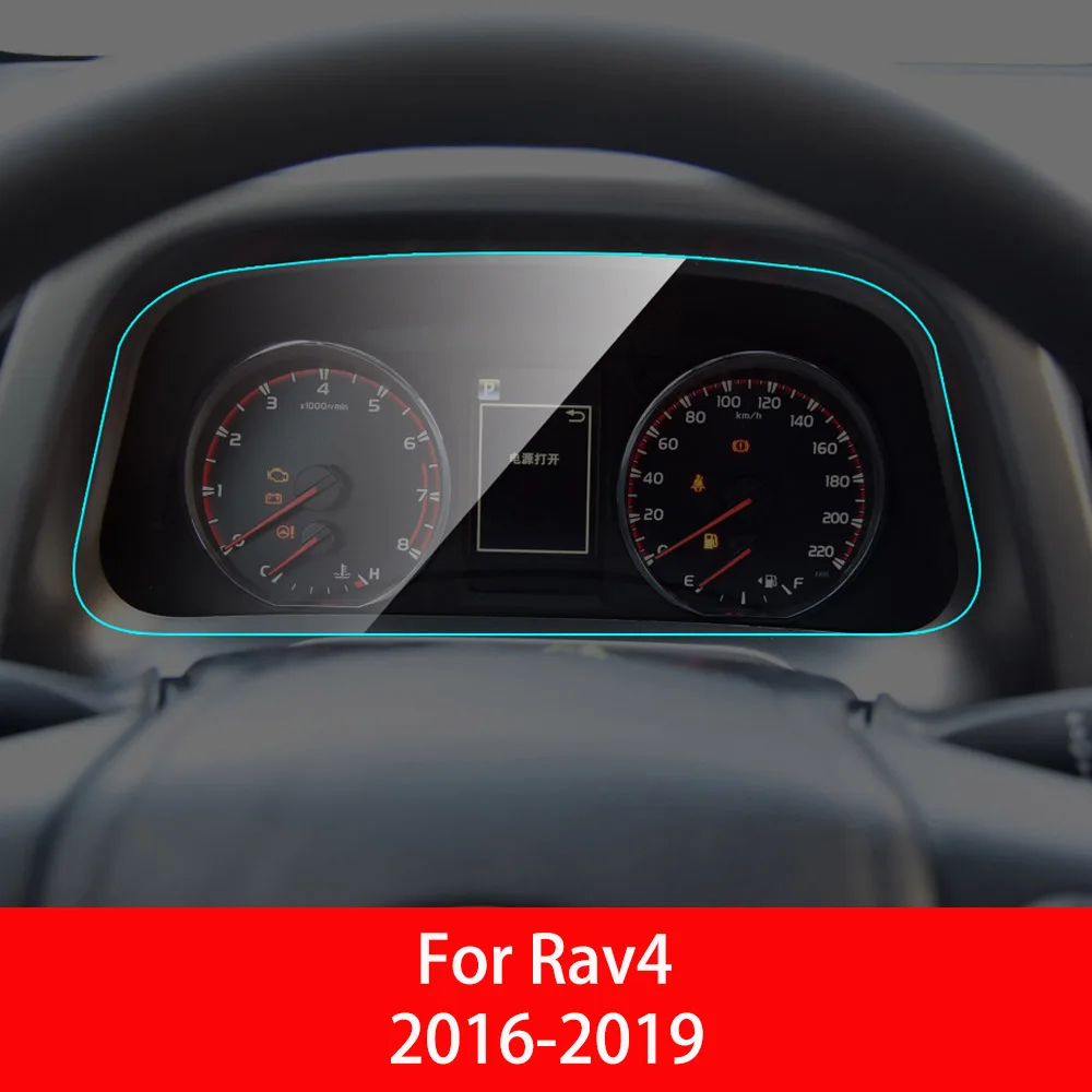 Автомобильная панель инструментов, Защитная пленка для Toyota Corolla Camry Rav4 C HR Cruiser, интерьерная защитная пленка из ТПУ, автомобильные аксессуары - Название цвета: For Rav4 16-19