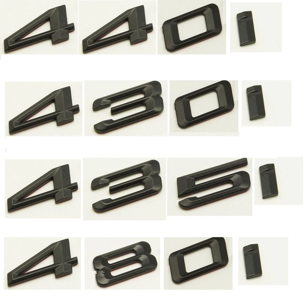

For BMW 4 Series Black 416i 418i 420i Trunk Emblem 423i 425i 428i 430i 434i 444i 445i 446i 447i 450i 455i Emblems Badges Sticker