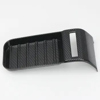 

Carbon Fiber Black Armrest Storage Box Cover For Toyota Tundra 2014-2019 ABS Decor High quality