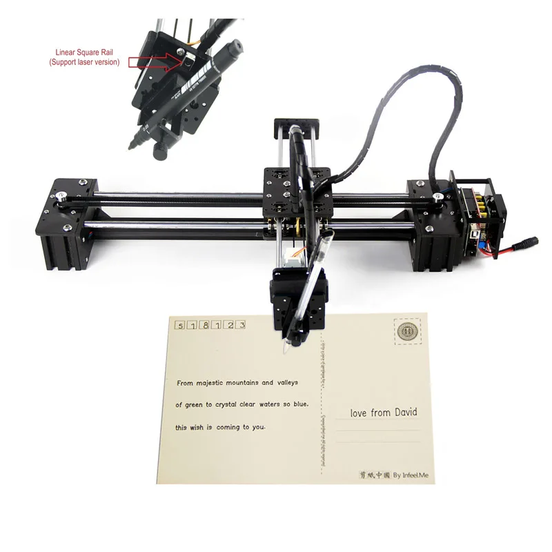 DIY LY drawbot авторучка для рисования робот надпись corexy XY плоттер ЧПУ V3 щит