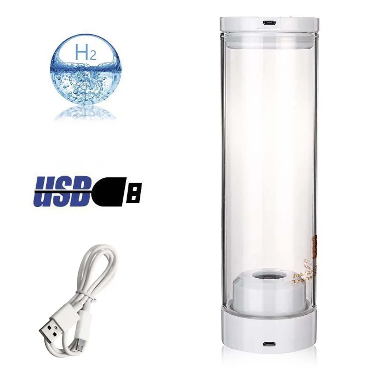 

USB Water Hydrogen-Rich Ionizer Generator Maker Portable Energy Bottle Cup SPE Filter Rechargeable Bottle Healthy Anti-Aging