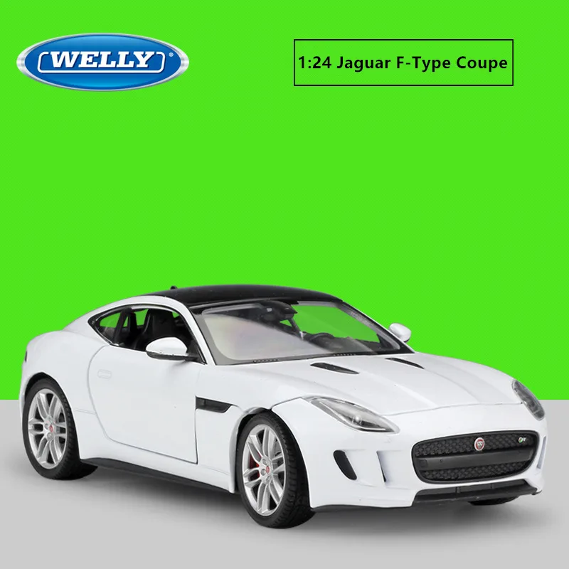 buy  WELLY 1:24 JAGUAR F-Type Coupe sports car simulation alloy car model crafts decoration collection t