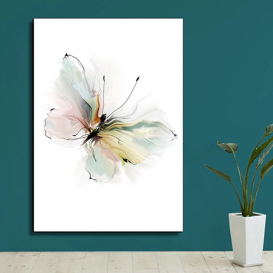 Abstract-Butterfly-Paintings-on-Canvas-Art-Print-Animal-Picture-for-Baby-Room-Wall-Poster-Nordic-Scandinavian (2)