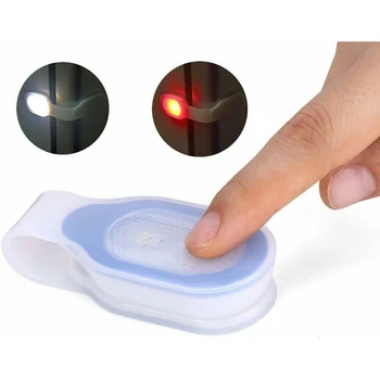

Linterna Led Pinza Silicona Flexible Clip Resistente Agua Lectura Azul con Imán