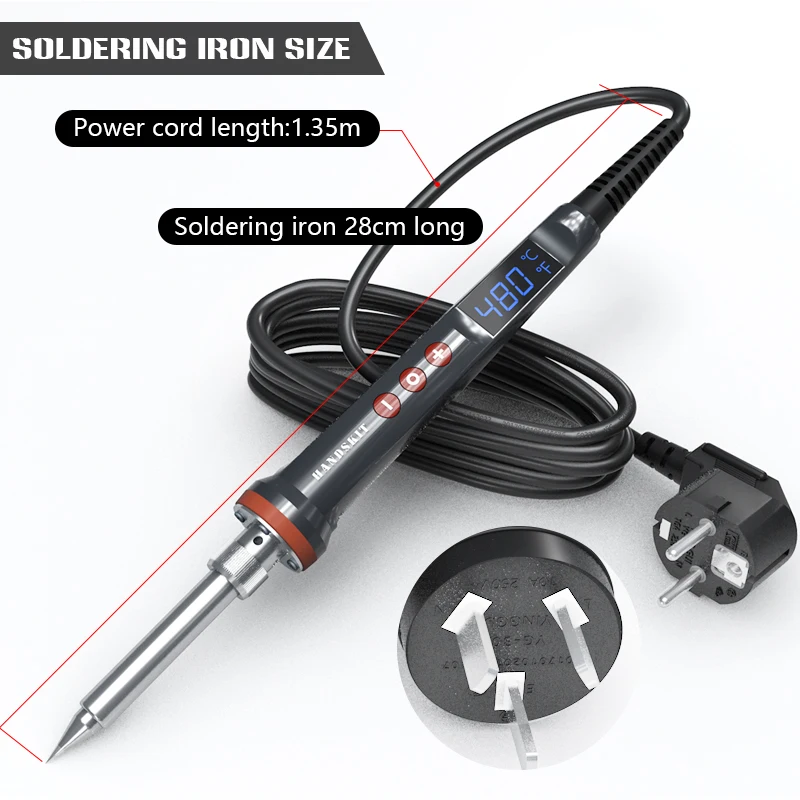 hot air soldering 200W Electric Soldering Iron Digital Display Adjustable Temp Auto Sleep Solder Iron Protable Home Tin Repair Welding Tools soldering stations