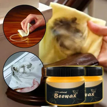 

2PCS Wood Seasoning Beewax Complete Solution Beeswax Furniture Care Polishing Car Home Cleaning Waterproof Wear-resistant Wax