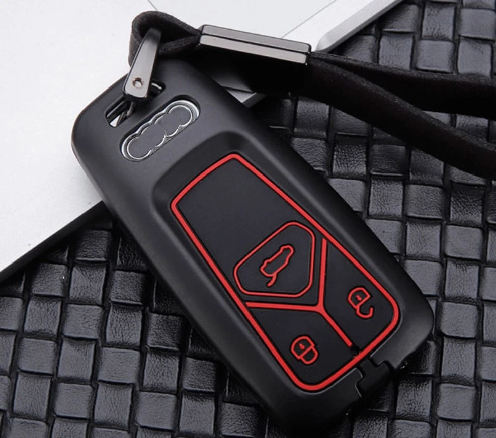 

New Car Accessories Smart Keyless Enter Key Case Holder Sleeve For Audi A1 A3 A4 A5 A6 A7 A8 Quattro Q3 Q5 Q7 Q8 2017 2018 2019