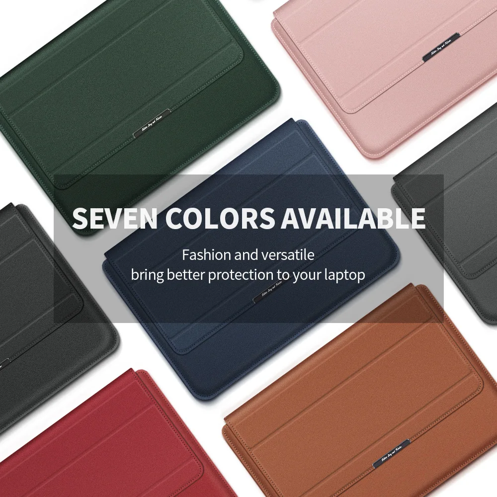 Laptop Sleeve Case Bag For MacBook Air Pro M1 13 A2338 A2337 PU Leather Laptop Carry Sleeve for 12 13 13.3 16 Leather Sleeve Bag