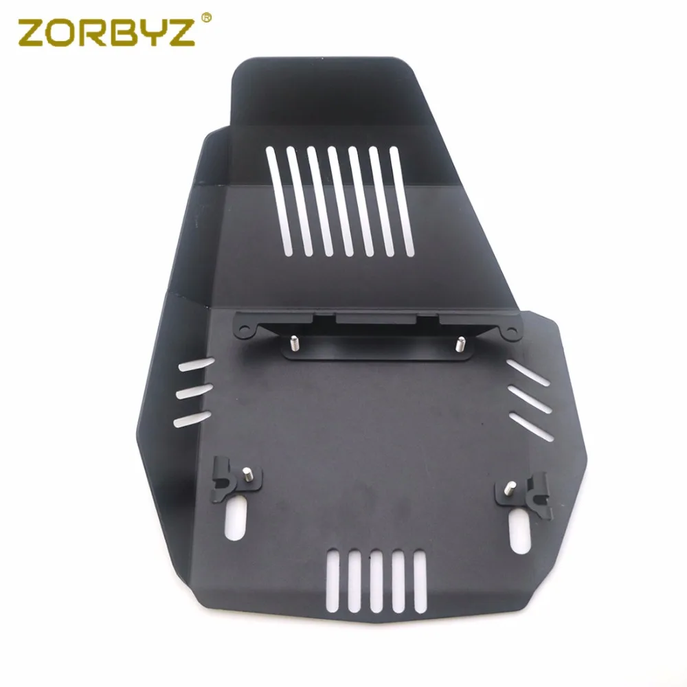 ZORBYZ черная/серебристая алюминиевая защитная крышка двигателя Bash Guard Sump Plate для Benelli TRK502 TRK502X