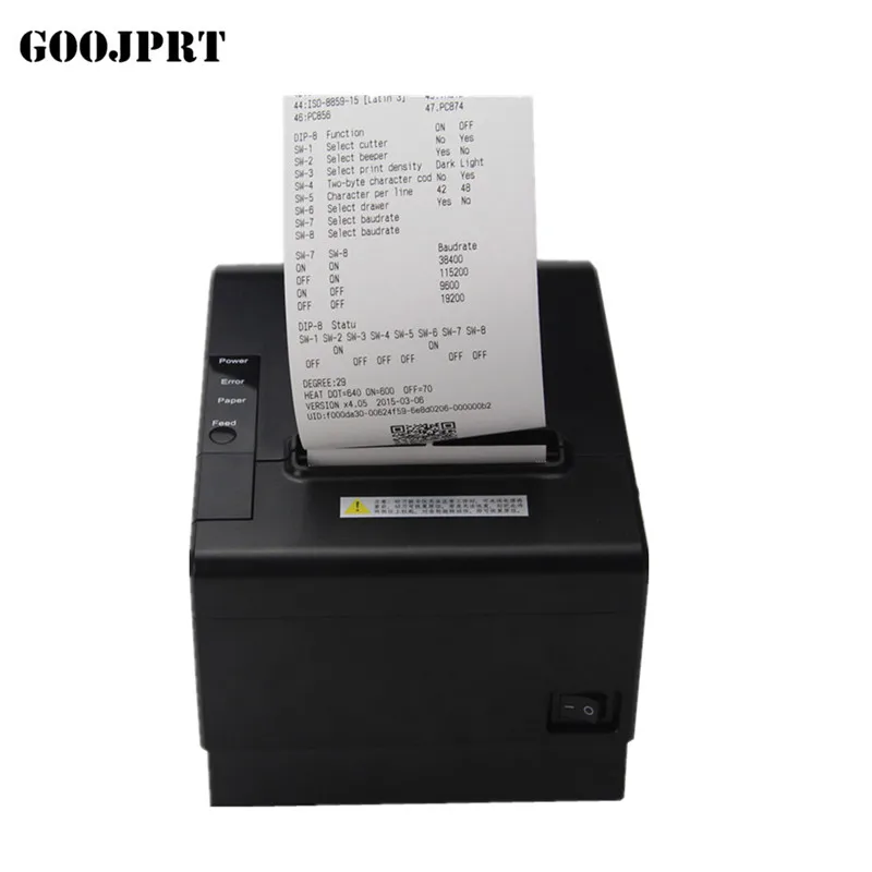 

GOOJPRT 80mm Desk USB Thermal Receipt POS Printer with Automatic Cutter Bill Thermal Ticket Printer USB POS Imprimante Printer